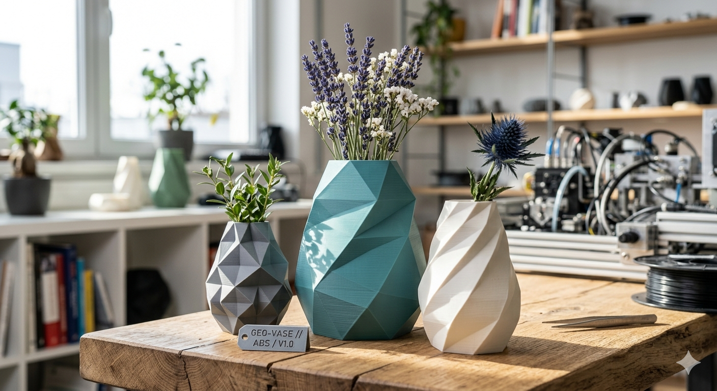 Geometric vase, matte PLA